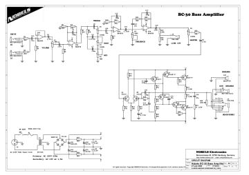 Nobels BC30 ;Bassamp schematic circuit diagram
